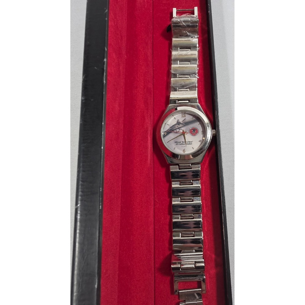 National Rifle Association of America Mens 40mm Watch w/ leather Band